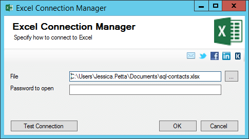 SSIS Excel Connection Manager