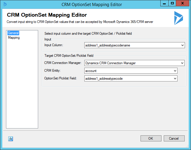 CRM OptionSet Mapping Editor