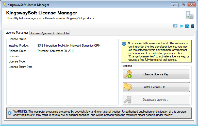 KingswaySoft License Manager