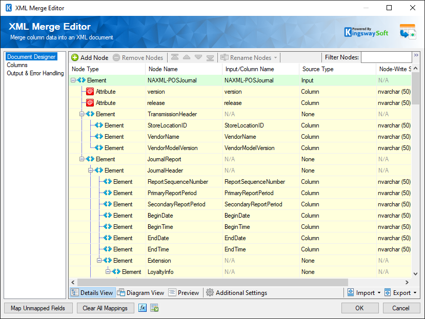 SSIS XML Merge Editor