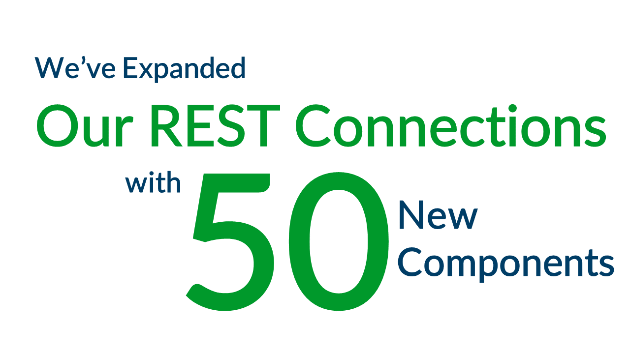 We've Expanded Our REST Connections with 50 New Components