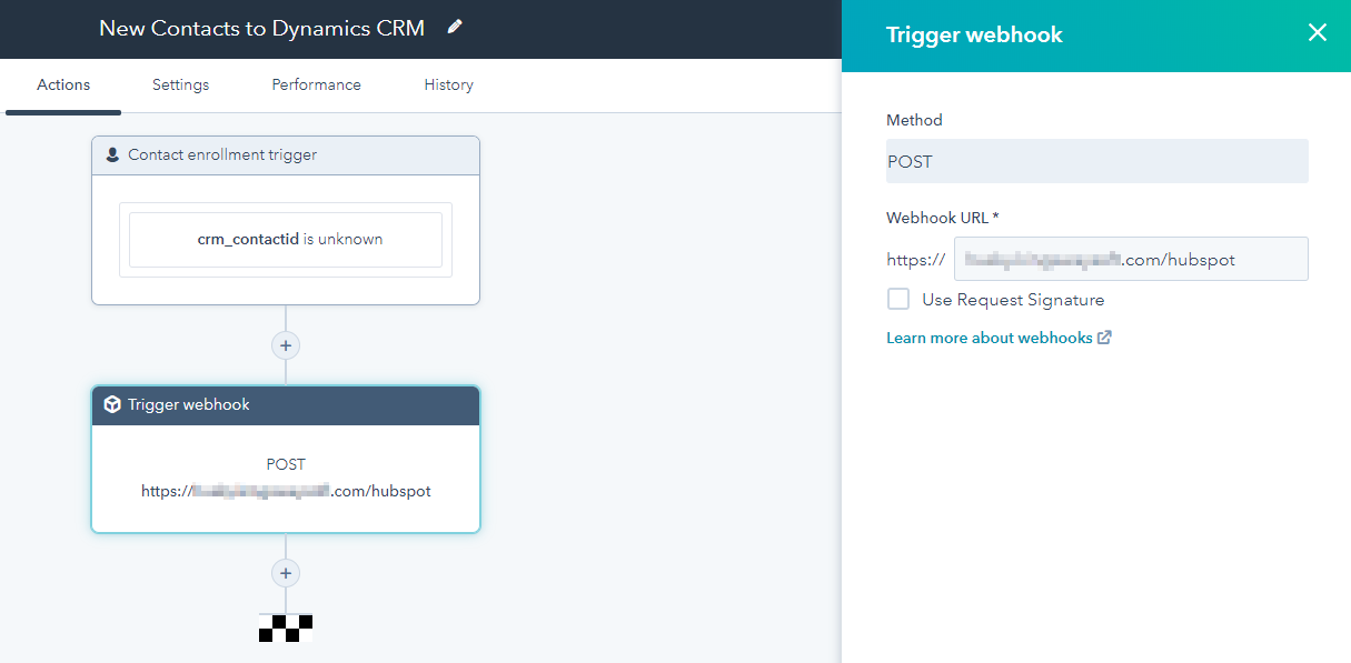 HubSpot Workflow with Webhook