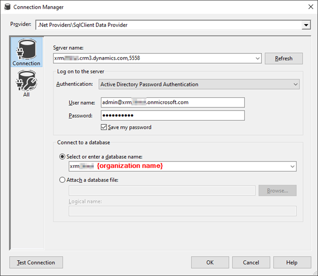 Configure ADO.NET Connection Manager in SSIS