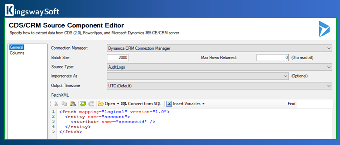 CDS-CRM Source Component Editor