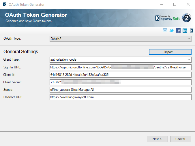 Image 003 - Graph OAuth Token General Setting