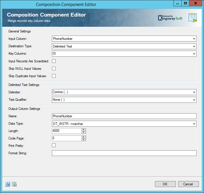 Composition Component Editor