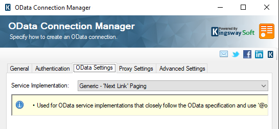 Image 008 - Graph OData Connection Manager Settings