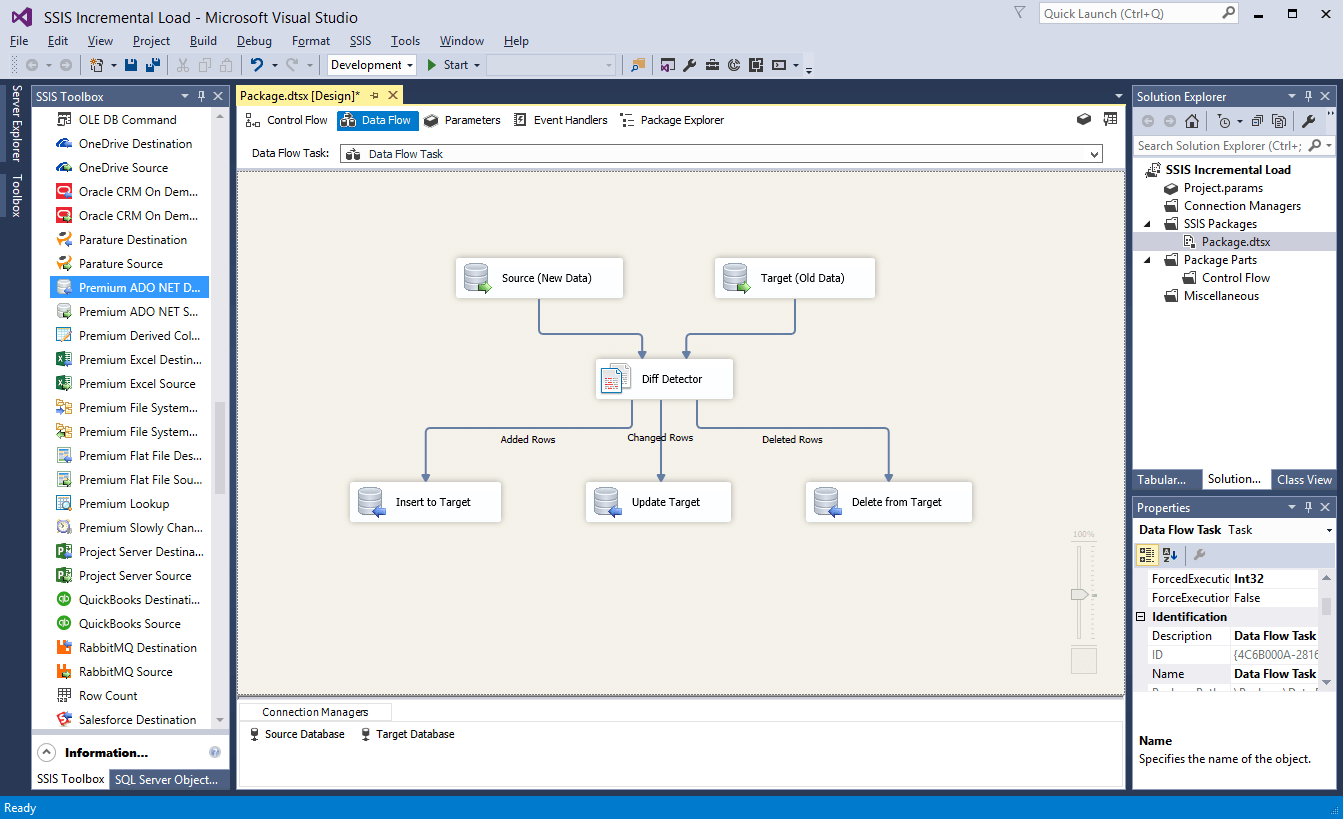 ssis incremental load data flow