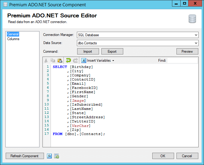 Retrieve SQL Server Data in SSIS