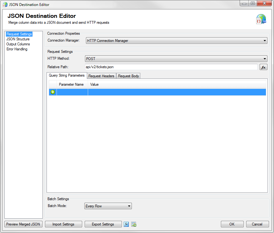 SSIS JSON Destination