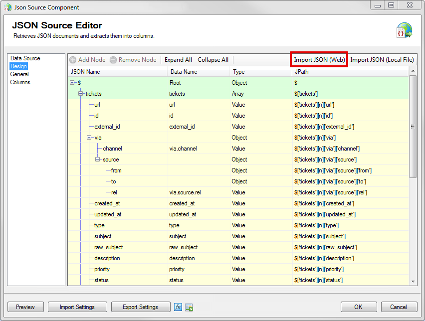 SSIS JSON Source - design