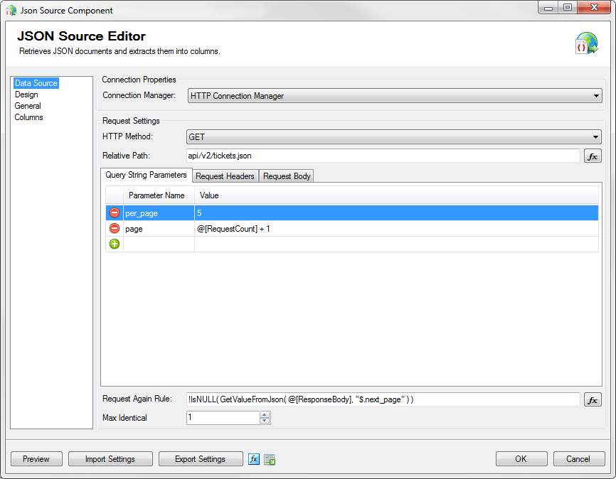 SSIS JSON Source