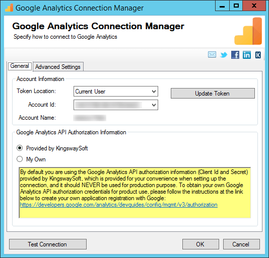 SSIS Google Analytics Connector