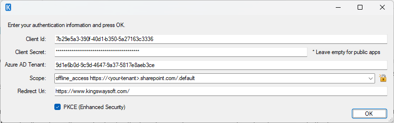 SharePoint authorization code request form