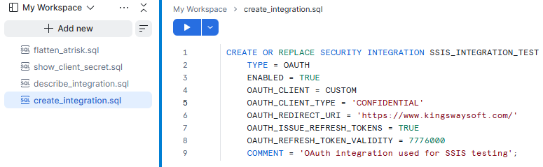 Snowflake Security Integration