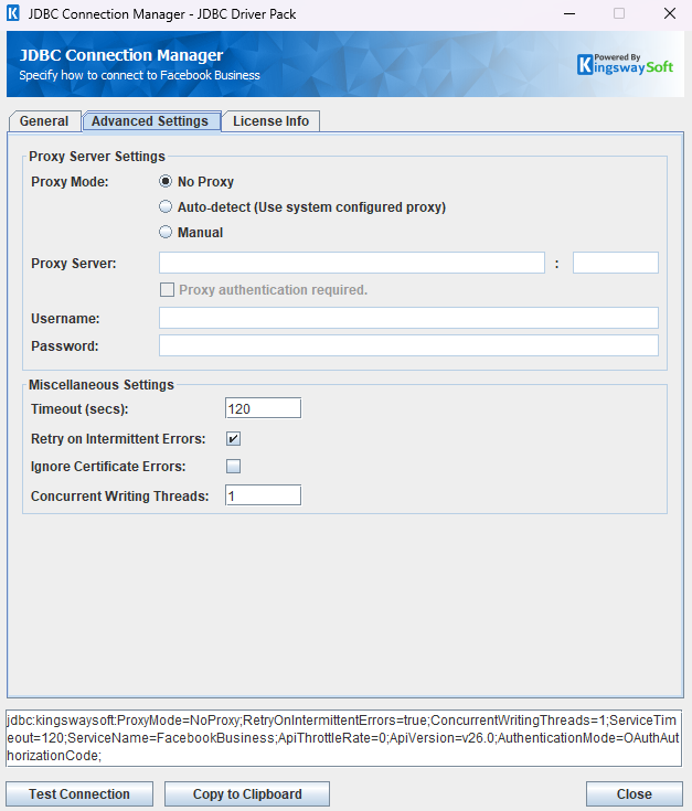 Facebook Business Connection Manager - Advanced Settings