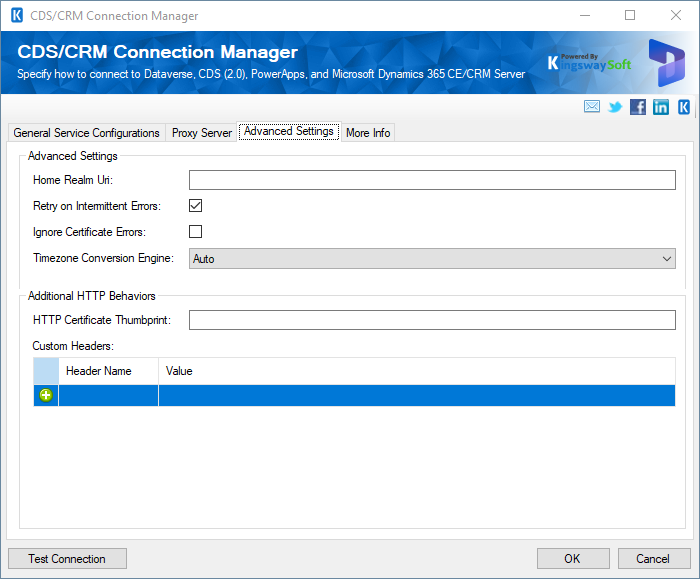 CRM Connection Manager