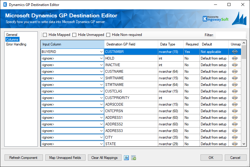 GP Destination Editor