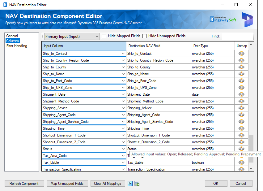 NAV Destination Editor