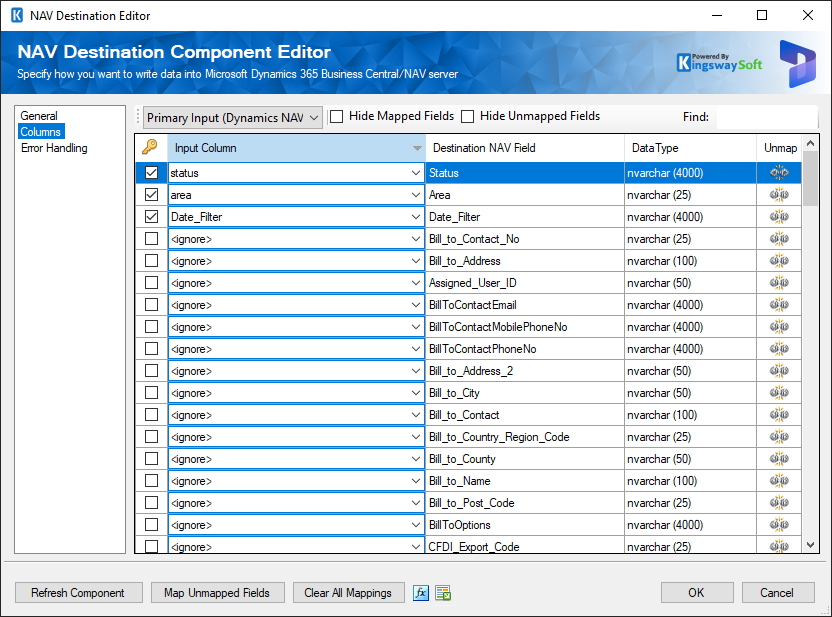 NAV Destination Editor