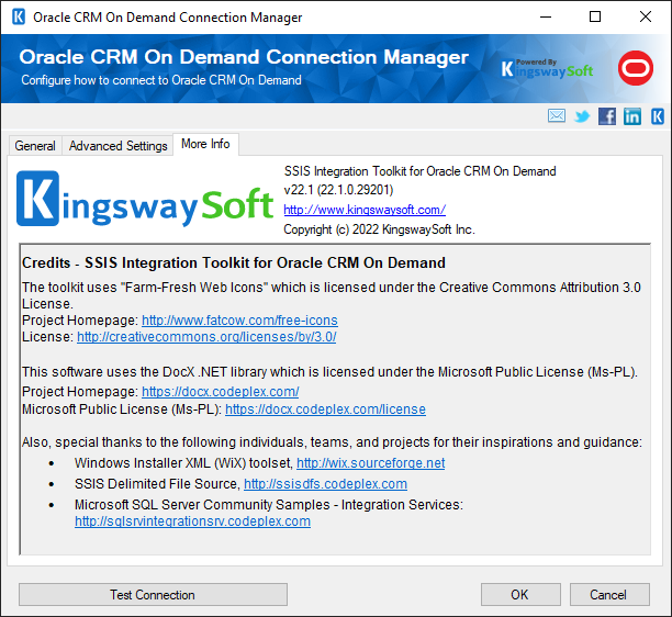 Oracle CRM Connection Manager