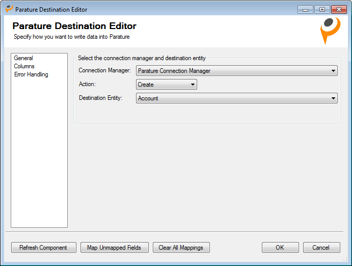 Parature Desintation Editor
