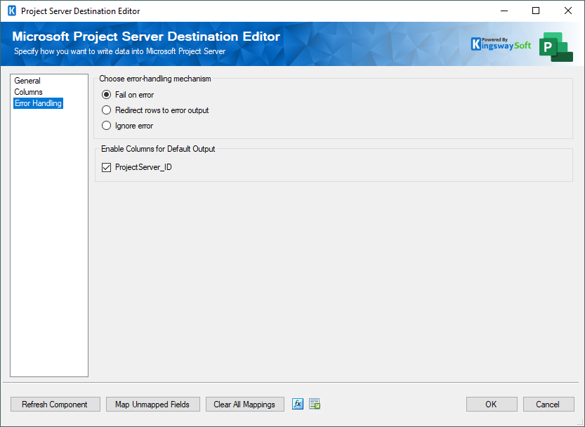 Project Server Destination Editor