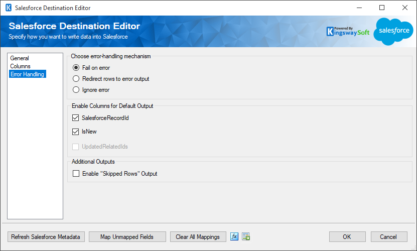 Salesforce Destination Editor