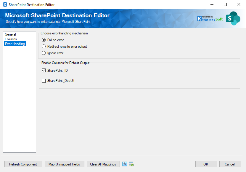 SharePoint Destination Editor