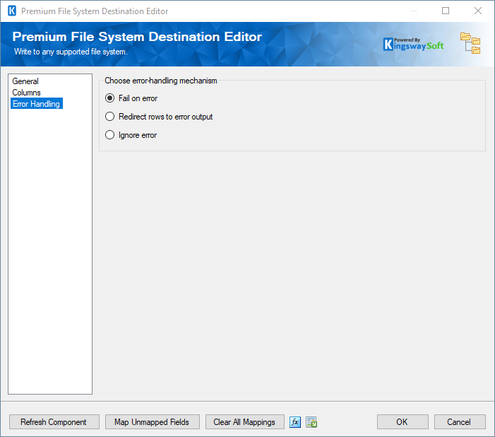 Premium File System Destination Editor