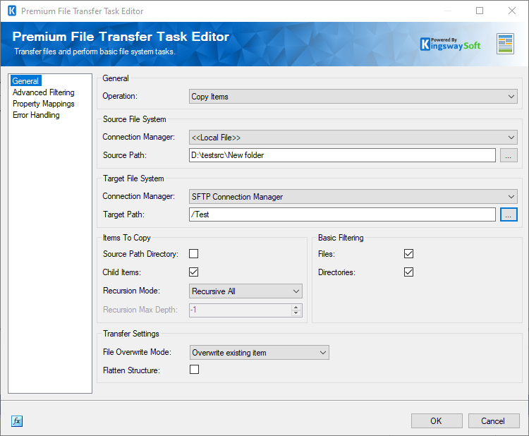 SSIS Integration Toolkit - Premium File Pack - Premium File Transfer Task Component