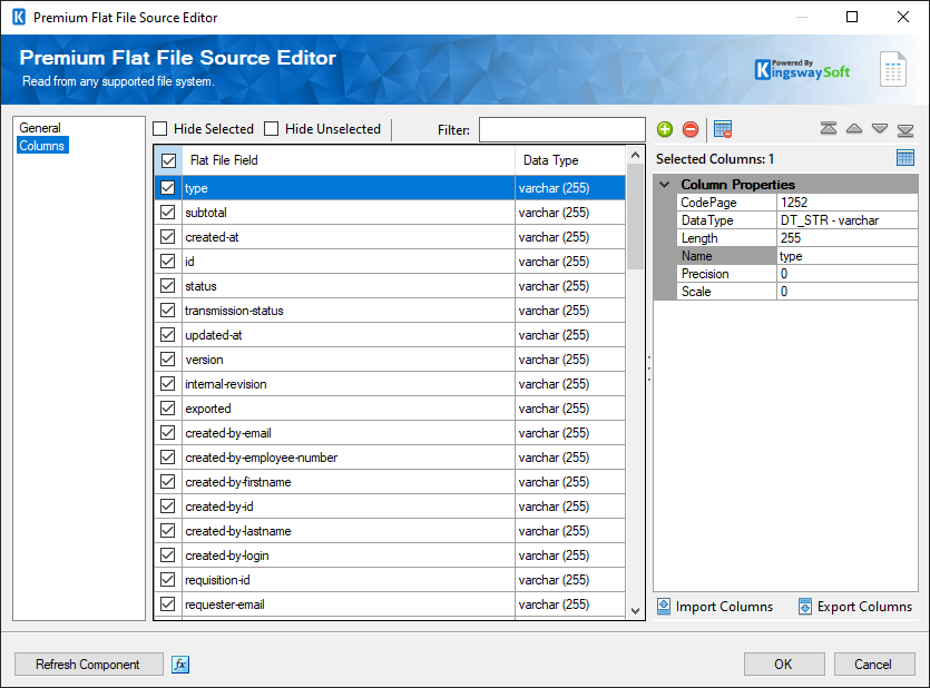 Premium Flat File Source Editor