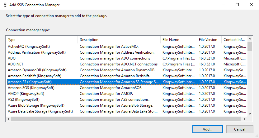 Help Manual - Amazon S3 Connection Manager - KingswaySoft