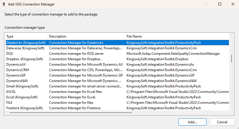 Add Databricks Connection
