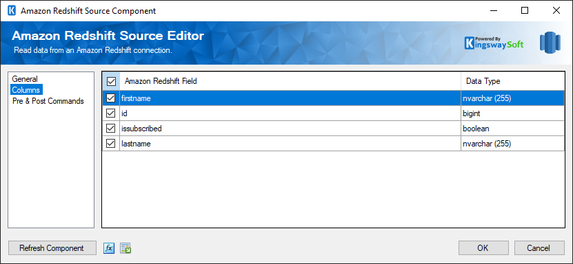 Help Manual - Amazon RedShift Source Component