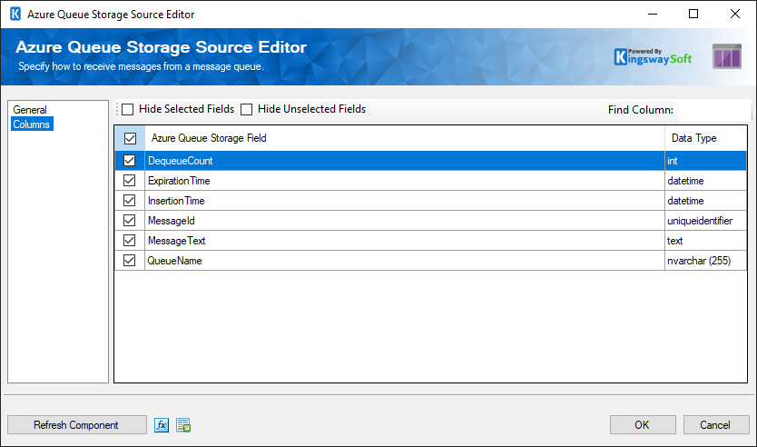 Help Manual - Azure Queue Storage Source Component- KingswaySoft