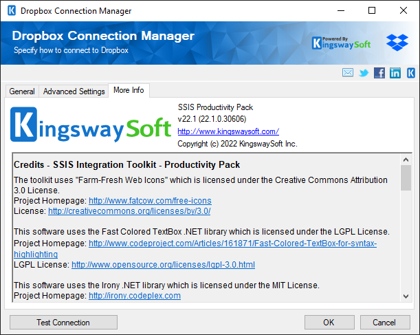 Help Manual - Dropbox Connection Manager - KingswaySoft