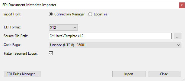 EDI Destination - EDI Document Importer