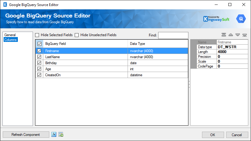 Help Manual - Google BigQuery Source - SSIS Integration Toolkit
