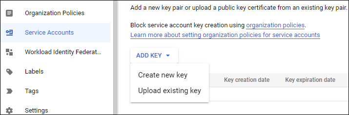 Create New Key