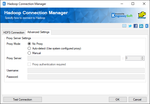 Hadoop Connection Manager - Advanced Settings