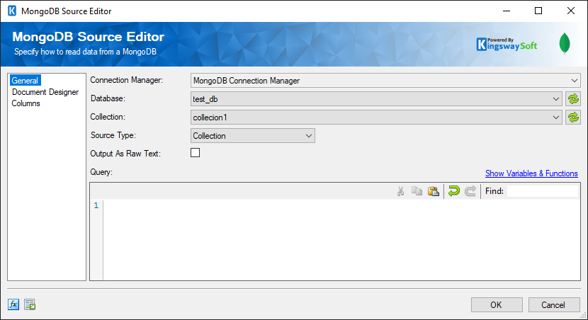 Help Manual - MongoDB Source - KingswaySoft