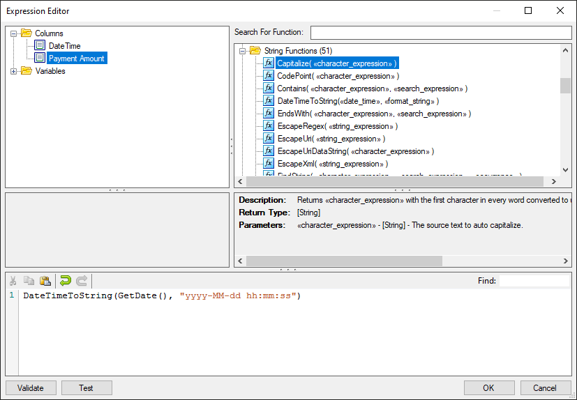 Premium Derived Column - Expression Editor