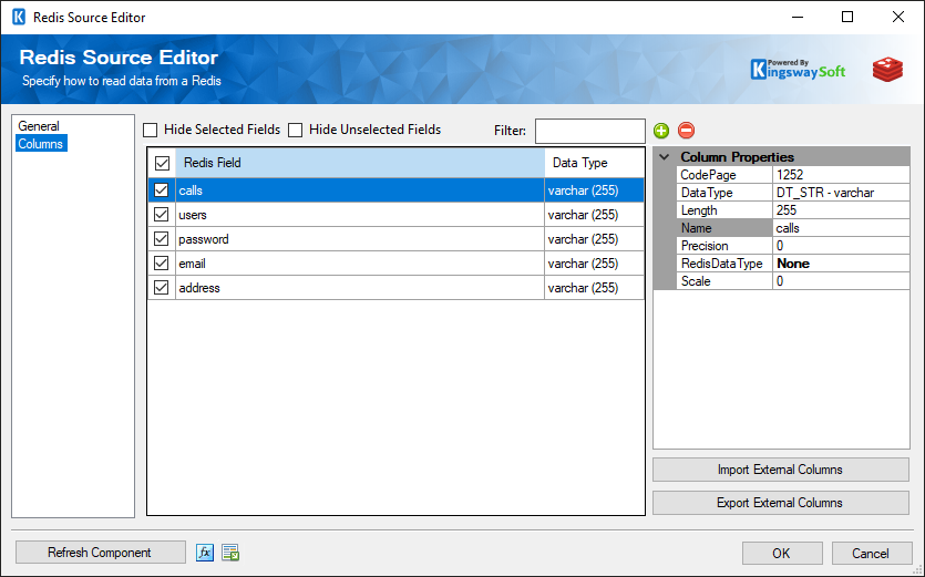 Help Manual - Redis Source Component - KingswaySoft