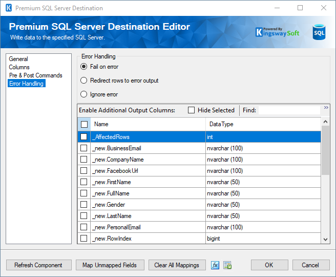 Help Manual - Premium SQL Server Destination