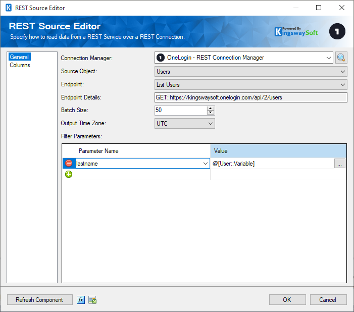 Help Manual - OneLogin Source Component | KingswaySoft