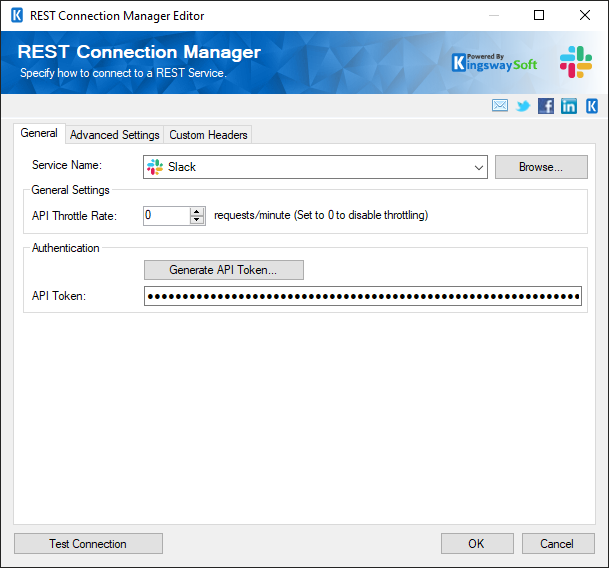 SSIS REST Slack Connection Manager