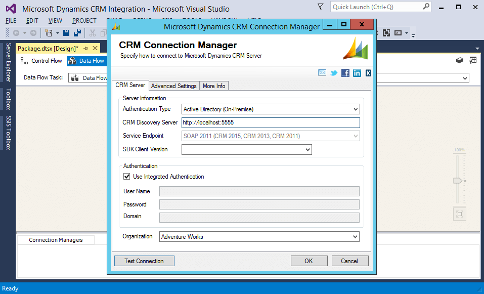 SSIS CRM Connection Manager
