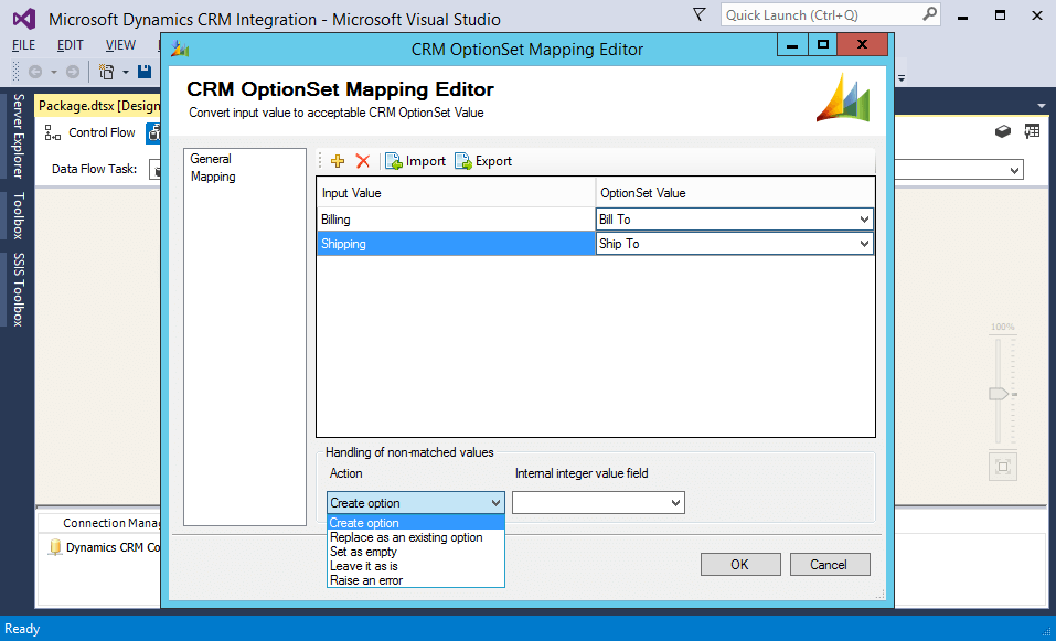 SSIS CRM OptionSet Mapping Component