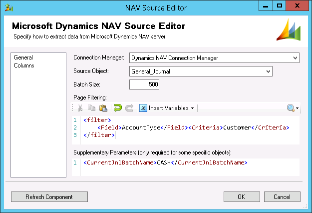 Microsoft Dynamics NAV Source Component